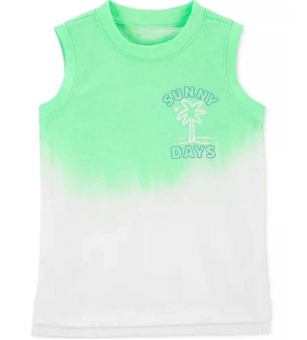 Carter's Toddler Boys Sunny Days Graphic Tie-Dyed Tank Top 2T